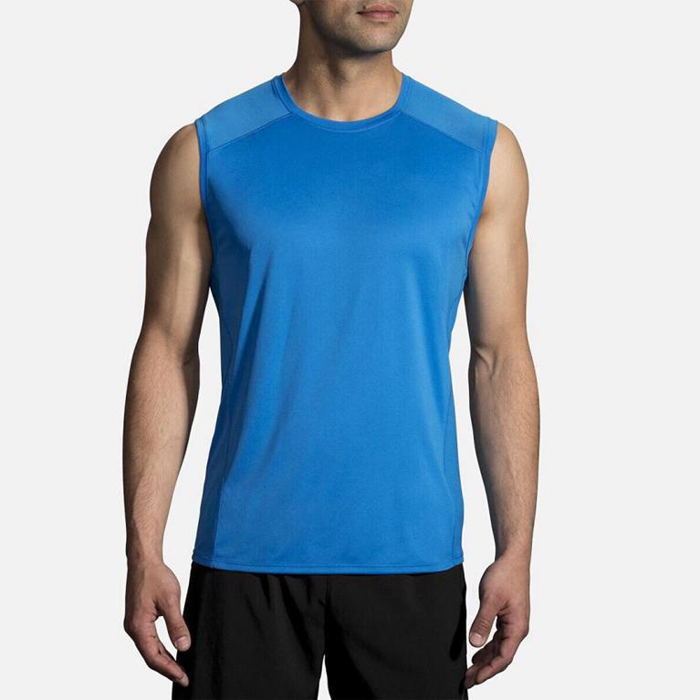 Brooks STEALTHLESS Running Tank Top Mens Online - Blue (JYG930487)